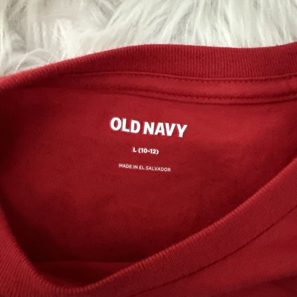 Old Navy boys Sponge Bob Dear Santa Tee L 10/12 NWT Red short sleeve - Picture 3 of 8
